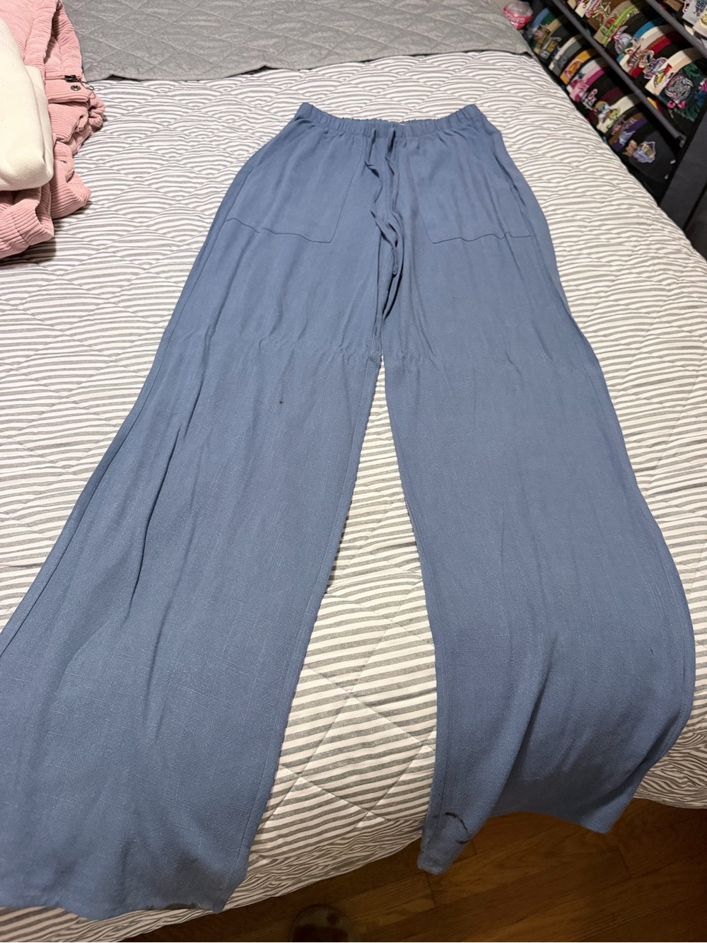 Pink Republic Dusty Blue Wide-Leg Women's Pants